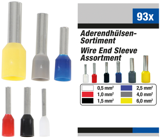 Meister-Set Aderendhülsen, 93-tlg.