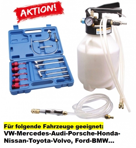 Großer Getriebeölfüller mit 13 Adaptern
