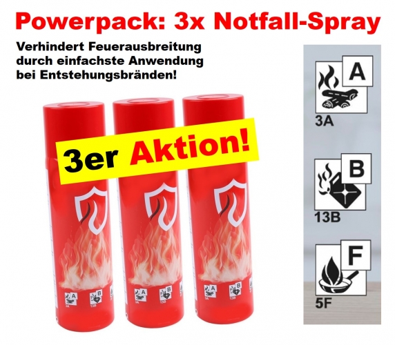 Powerpack: 3x Notfall-Spray