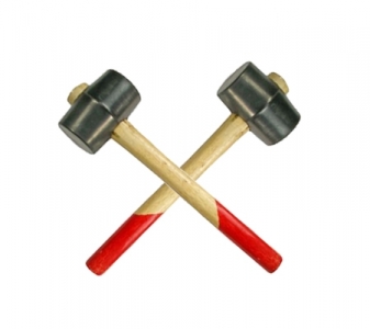 2 x Gummihammer, Kopfdurchmesser 55 mm, 250 g